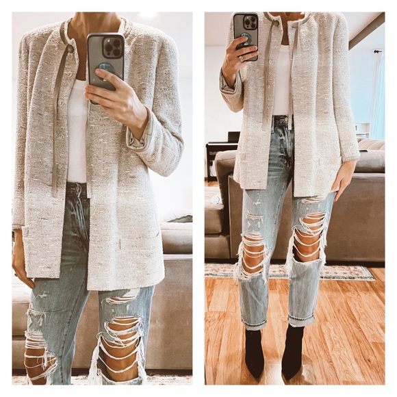 SOLD❗️Chanel runway fall silver gray tweed blazer jacket - Picture 2 of 14